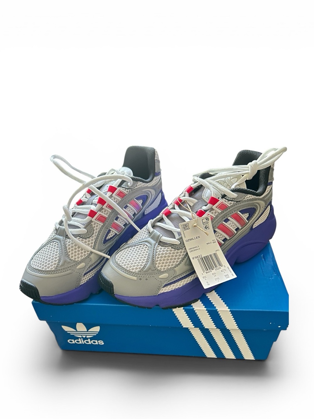 Adidas original Size 9 ozmillen shoes sneakers LEC grey pink purple New in Box